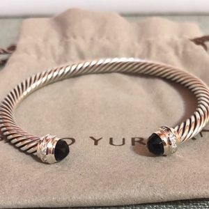 David Yurman 5mm onyx and diamond bracelet